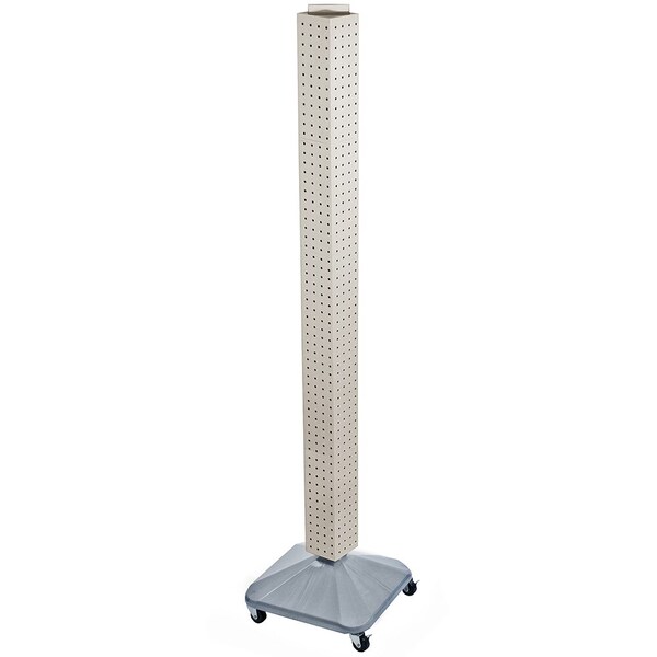 Four-Sided Pegboard Floor Revolving Display Panel Size: 4"W x 60"H